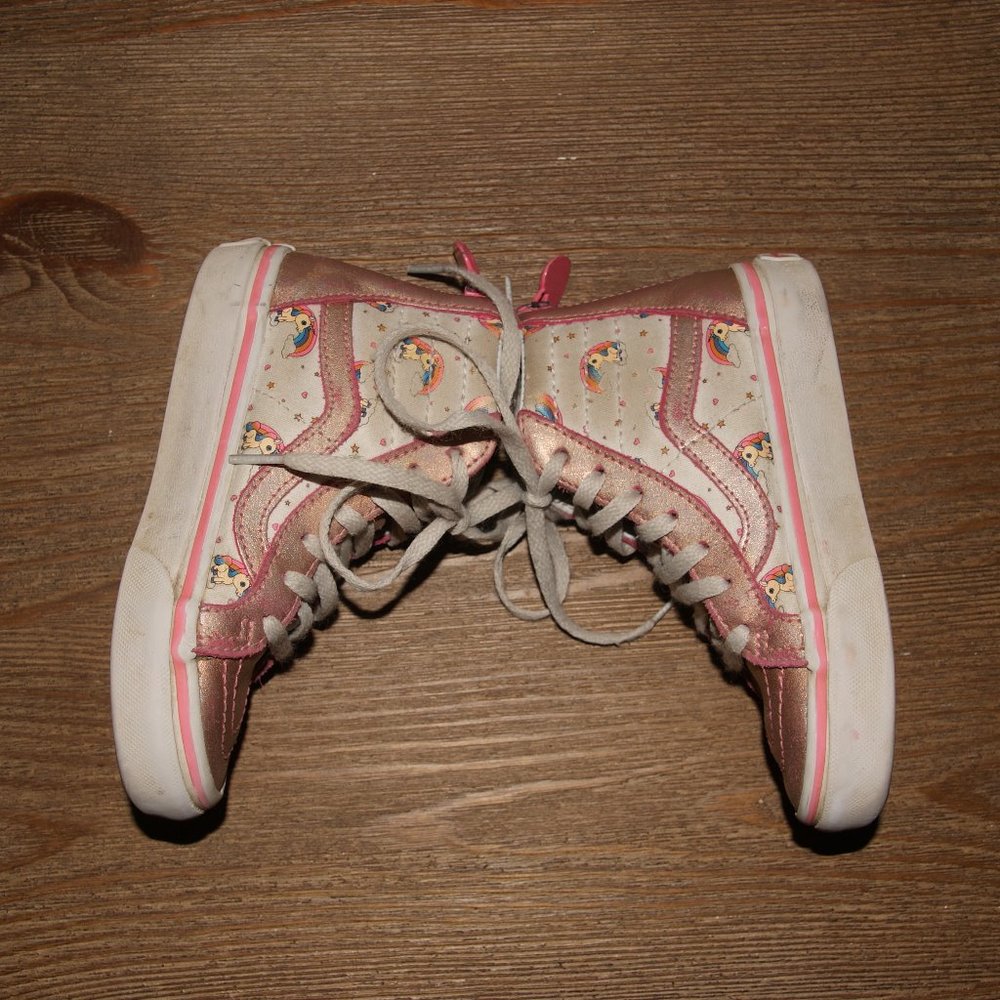 VANS Kids Unicorn Rainbow Sk8-hi Zip Shoes sz 11 - Picture 4 of 7